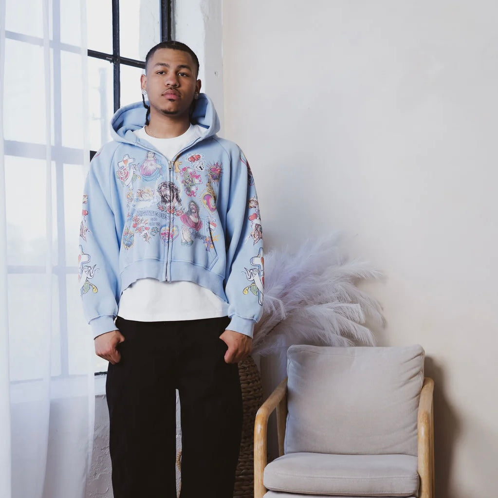 We Are Righteous Blue Risen King Zip Hoodie