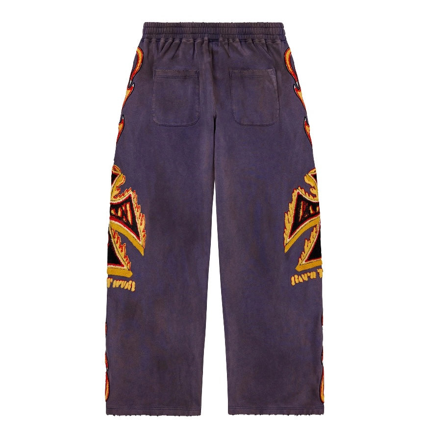 Vale Purple La Flare Sweatpants