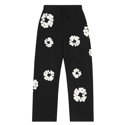 Denim Tears Black Cotton Wreath Baggy Sweatpants