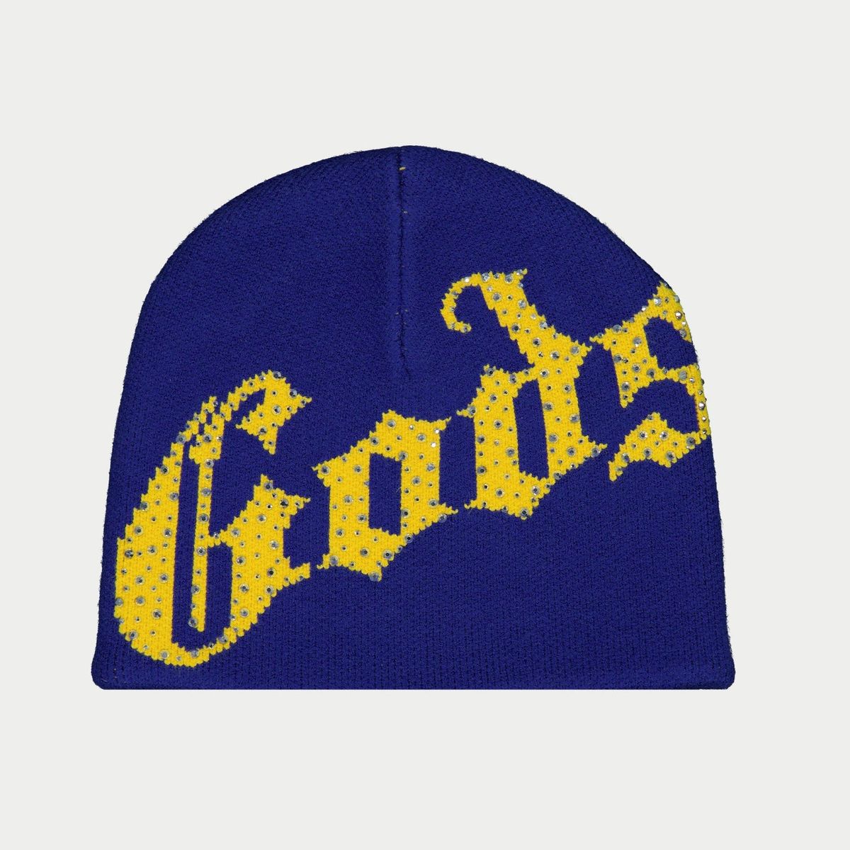 Godspeed Blue Yellow OG Logo Studded Beanie