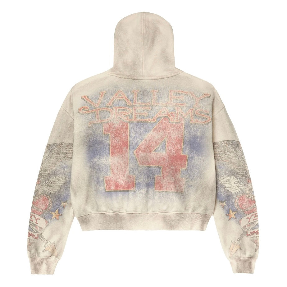 Vale Cream Nostalgia Zip Hoodie
