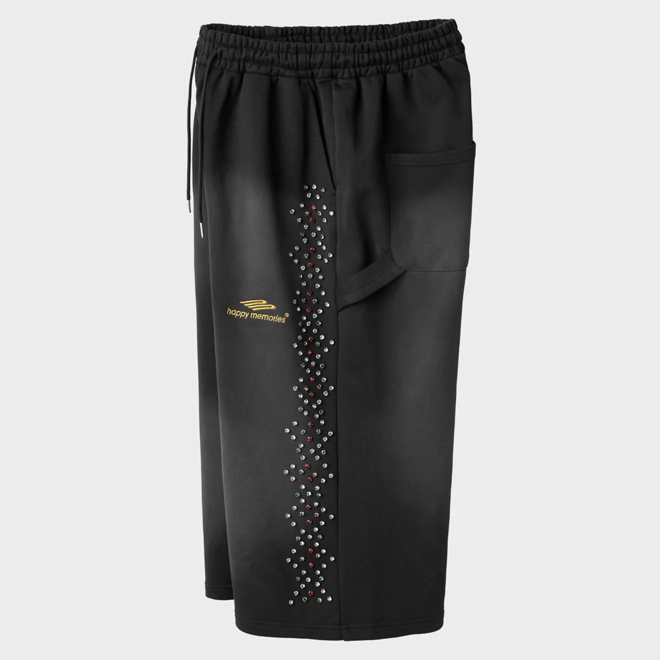 HMDD Black Crystal 3/4 Shorts