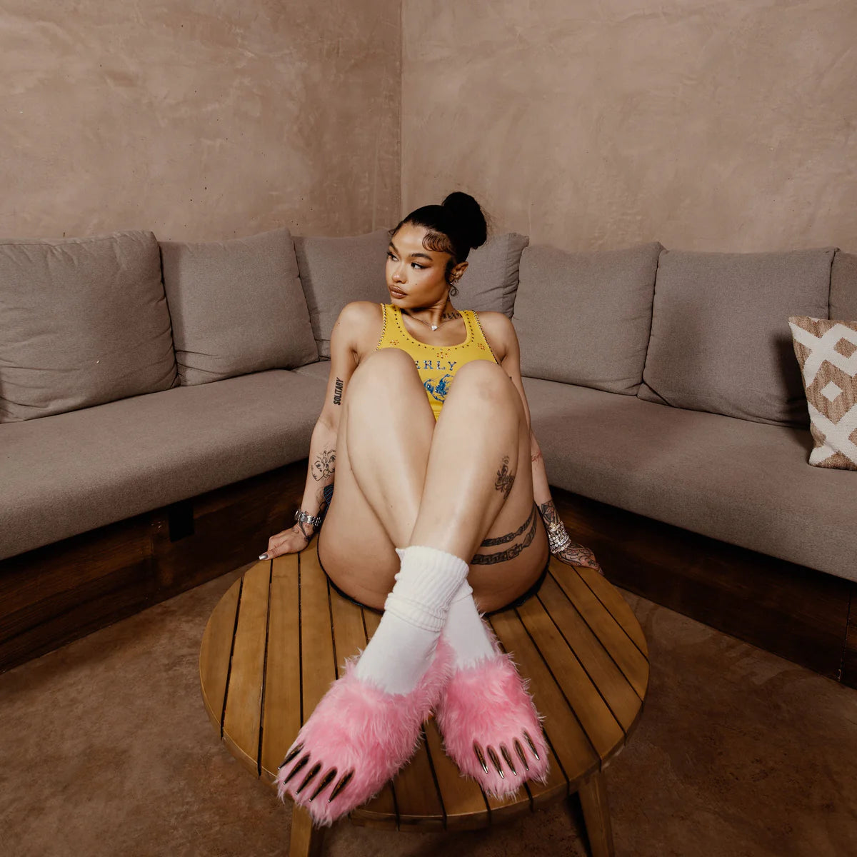 Bravest Studios Pink Bear Claw Mule