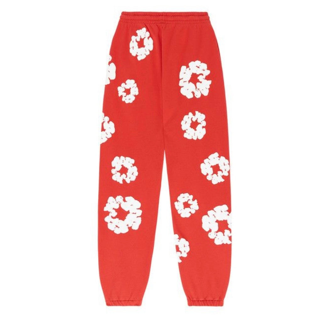 Denim Tears Red Cotton Wreath Sweatpants
