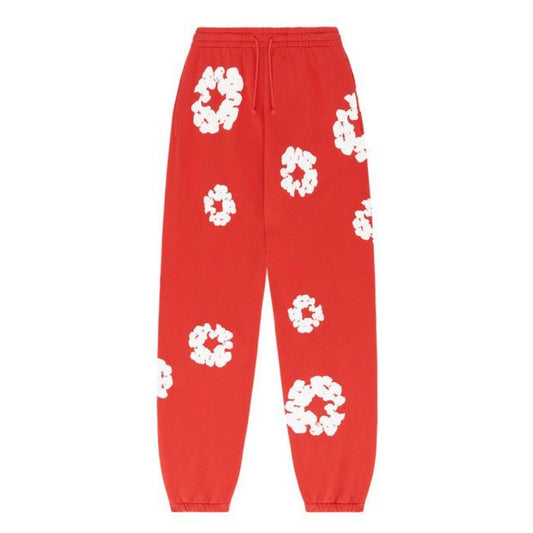 Denim Tears Red Cotton Wreath Sweatpants