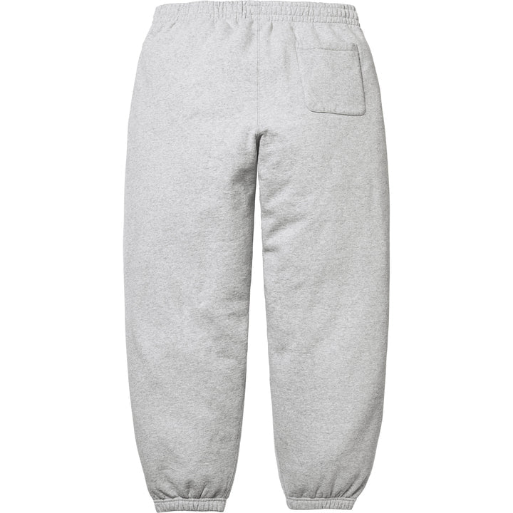 Supreme Heather Grey Satin Applique Sweatpants