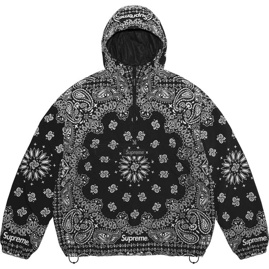 Supreme Black Reflective Bandana Anorak Jacket