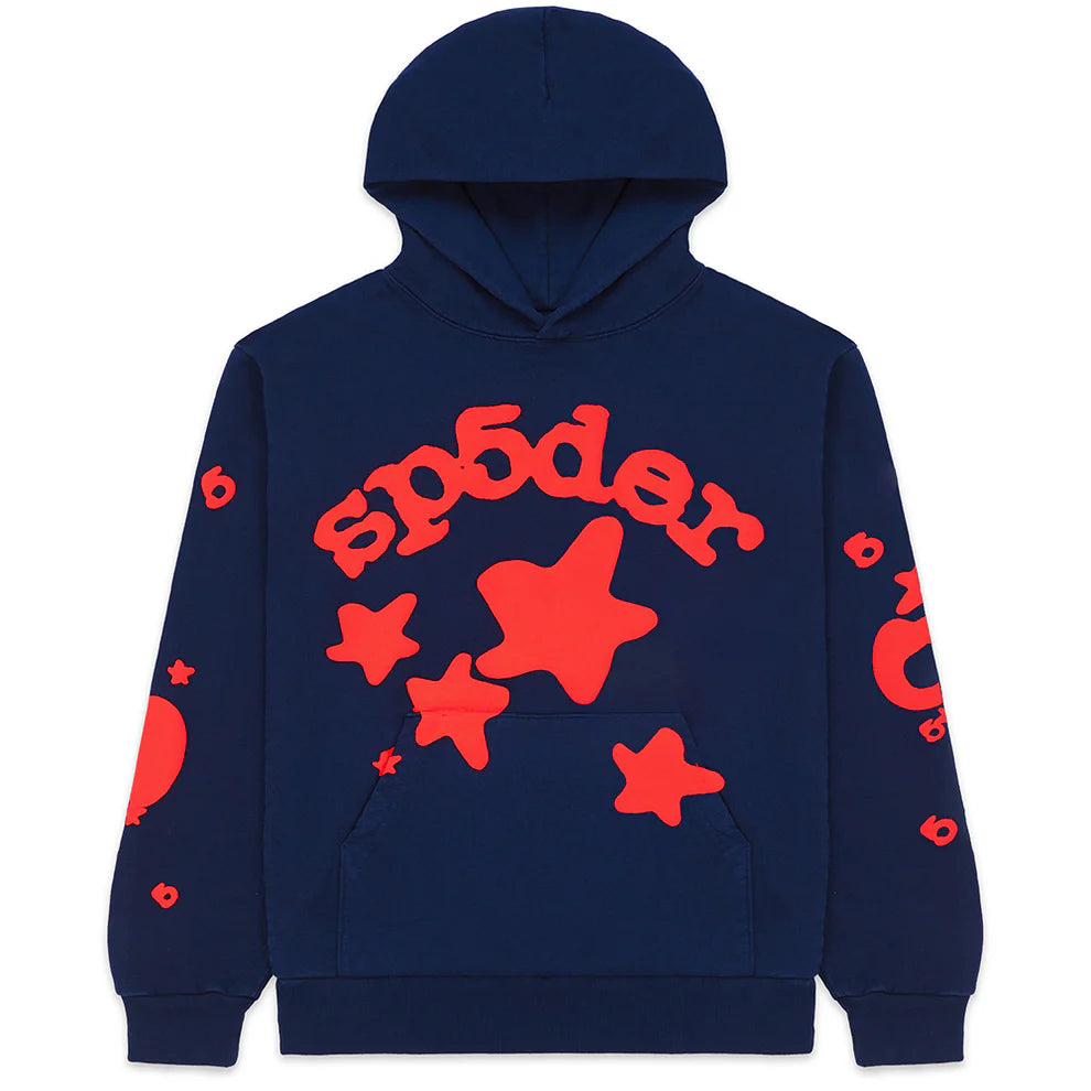 Sp5der Navy Beluga Hoodie