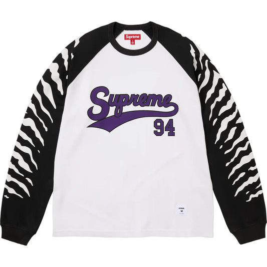 Supreme White Tiger Raglan Long Sleeve