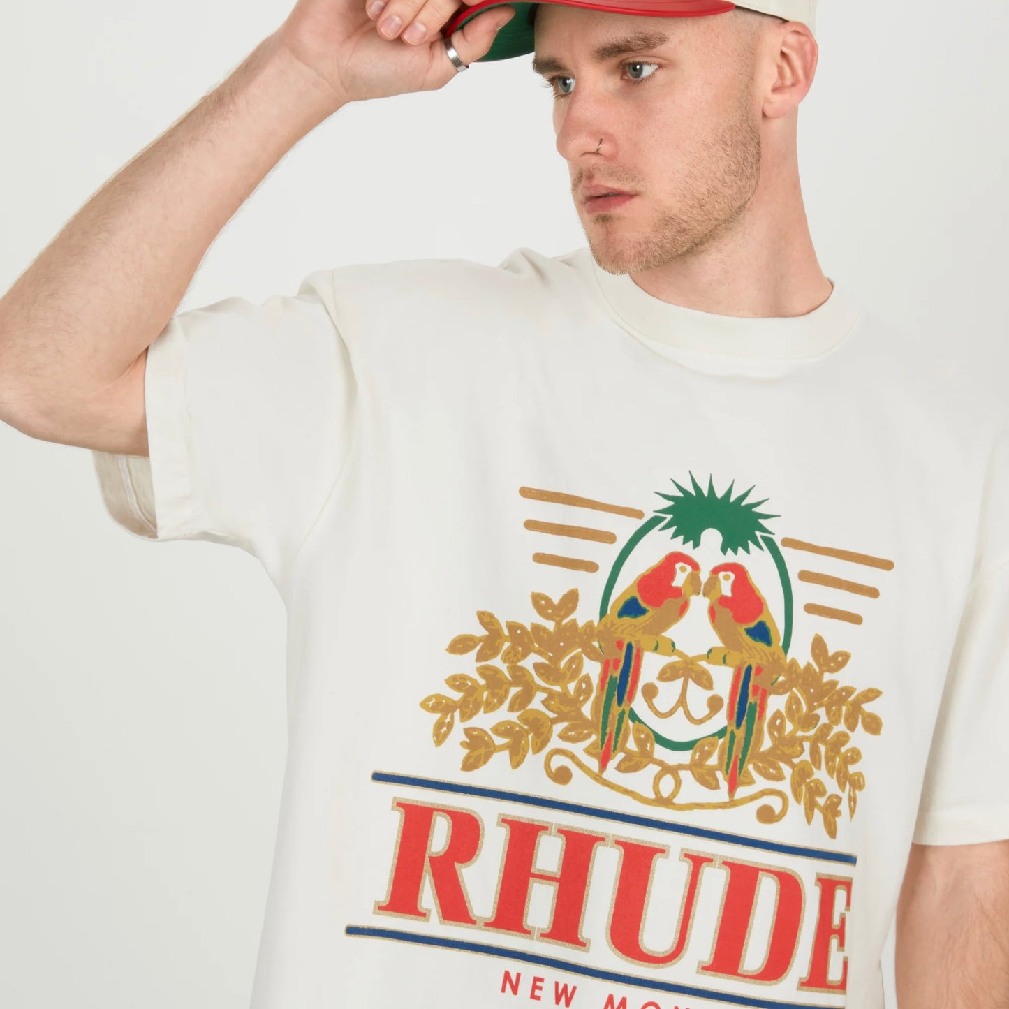 Rhude Vintage White Parakeet T-Shirt