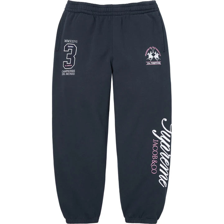 Supreme Jacob & Co La Martina Navy Sweatpants