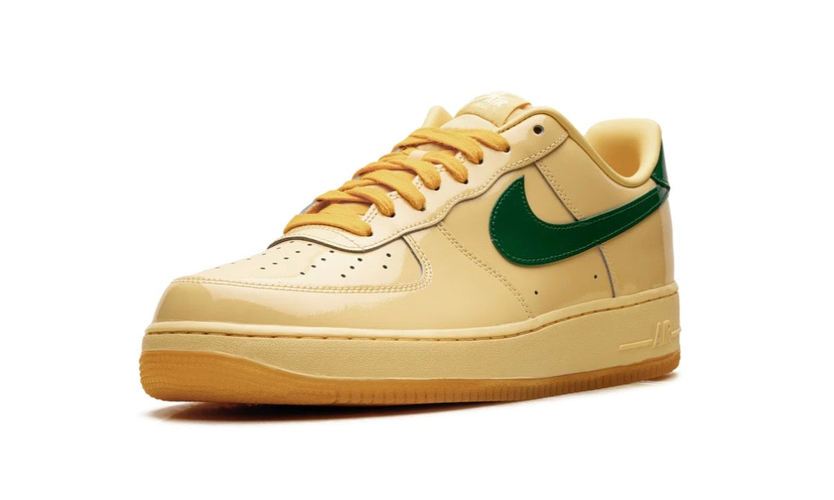 Nike Air Force 1 Patent Leather Topaz Gold Pine Green
