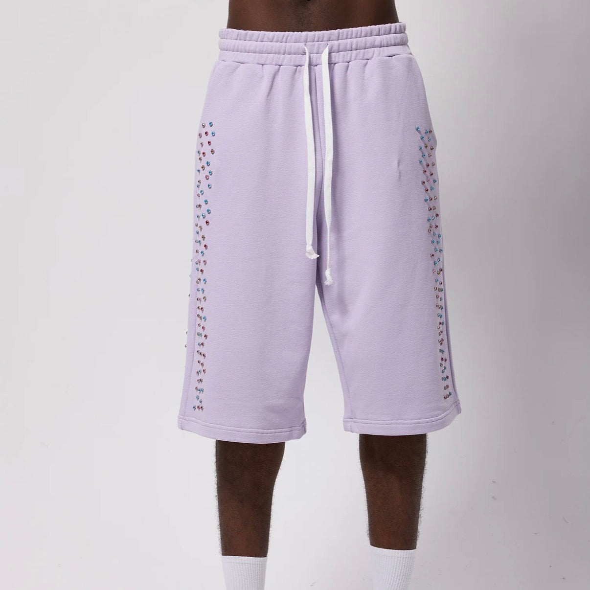AZVA Lavender Crystal Cactus Shorts