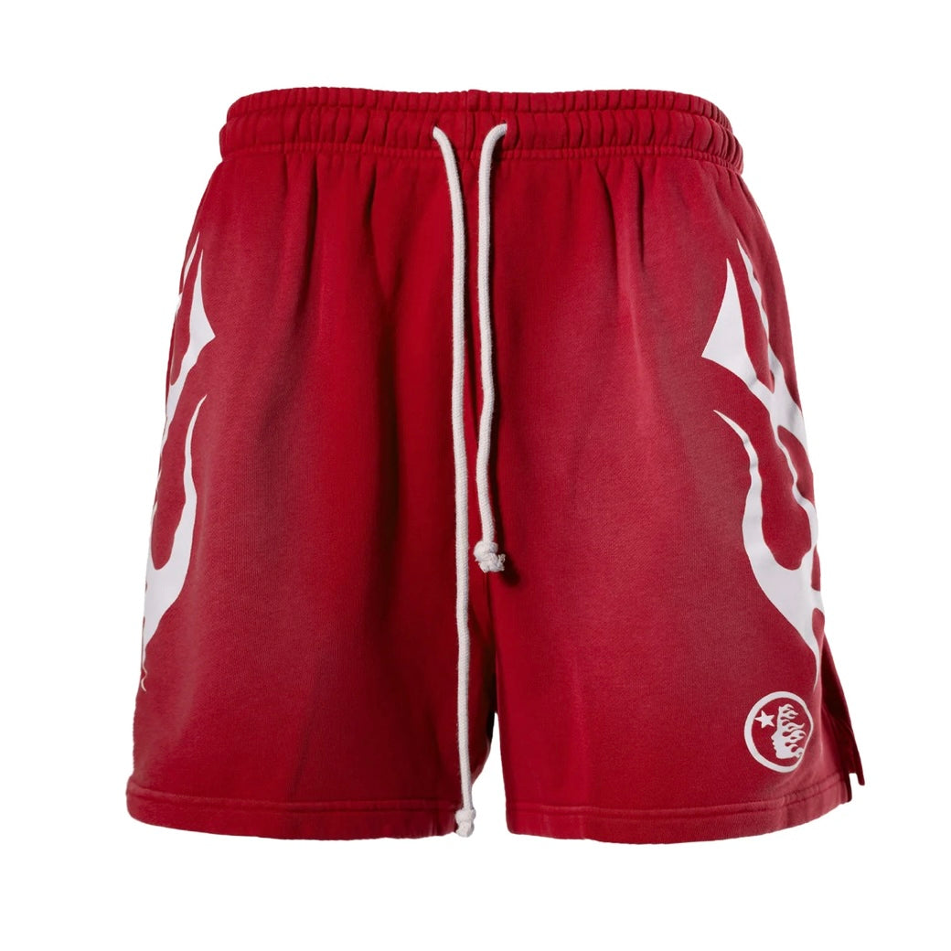 Hellstar Red White Flame Shorts
