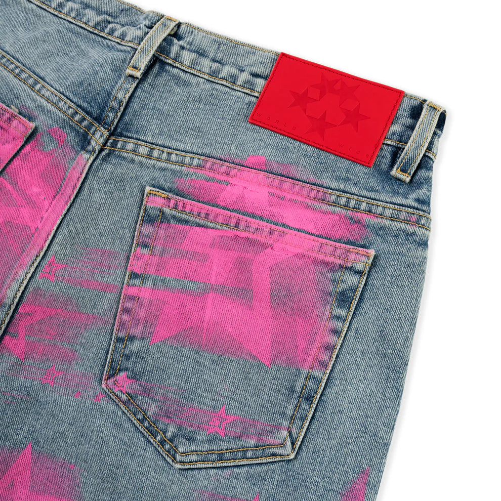 Sp5der Indigo 5 Star Blue Denim Pants