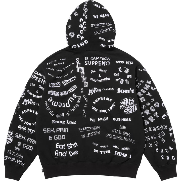 Supreme Black Too Deadly Hoodie