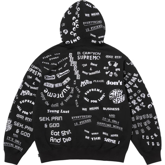 Supreme Black Too Deadly Hoodie