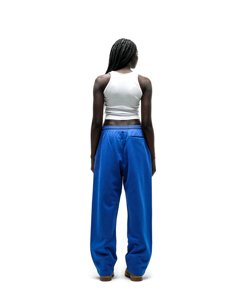 Sp5der Blue Rhinestone Punk V2 Sweatpants