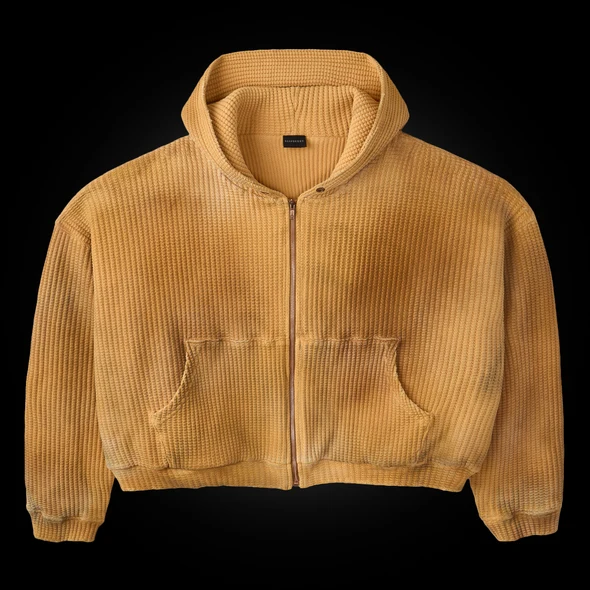 GV Gallery Waffle Thermal Zip Hoodie
