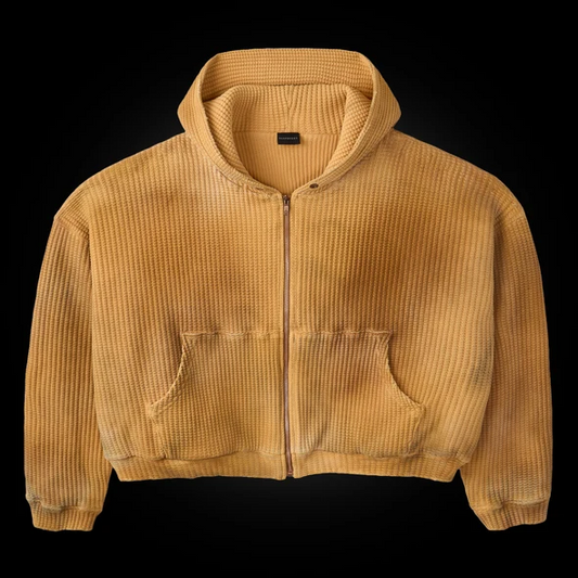 GV Gallery Waffle Thermal Zip Hoodie