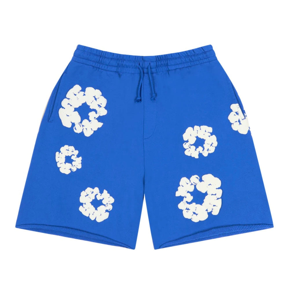 Denim Tears Blue Cotton Wreath Shorts