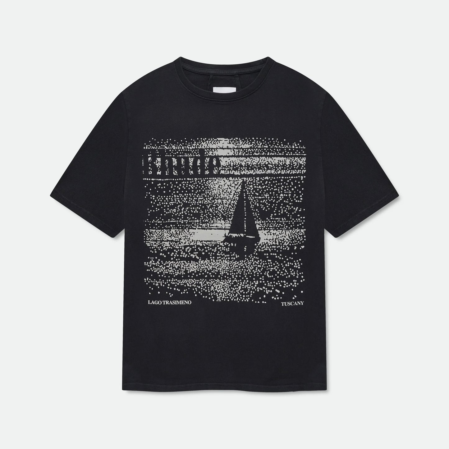 Rhude Vintage Black Lago Transimeno T-Shirt