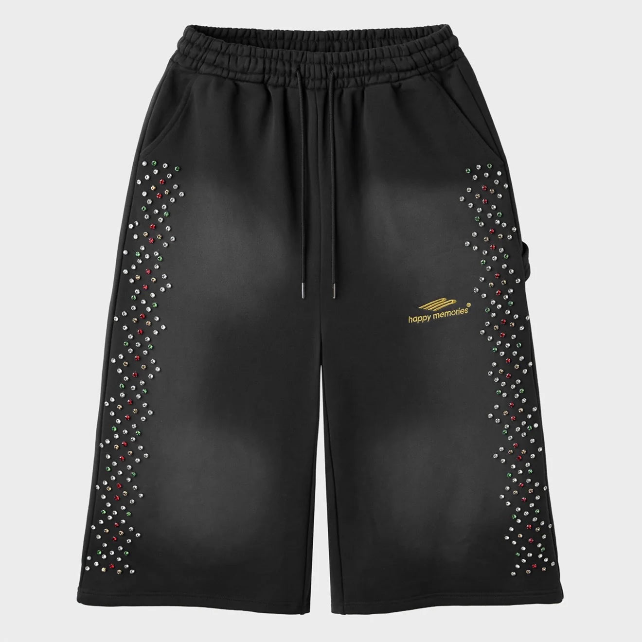 HMDD Black Crystal 3/4 Shorts