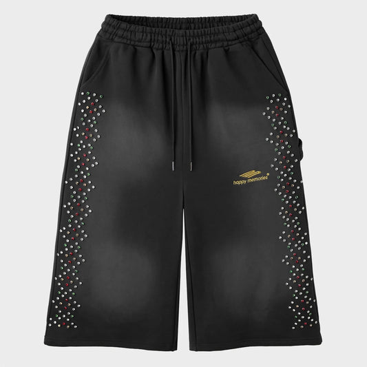 HMDD Black Crystal 3/4 Shorts