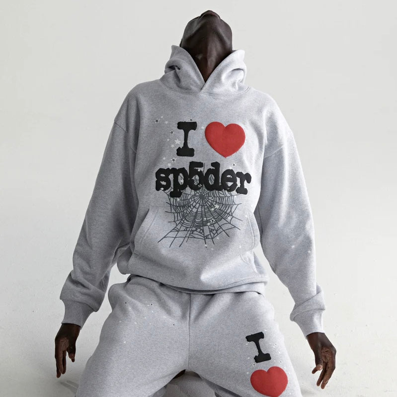 Sp5der Heather Grey Souvenir Hoodie