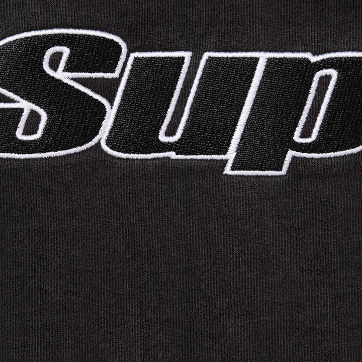 Supreme Black Overlock Hoodie