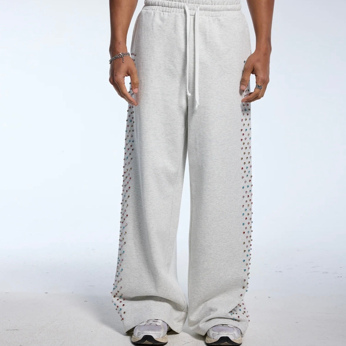 AZVA Grey Crystal Cactus Sweatpants