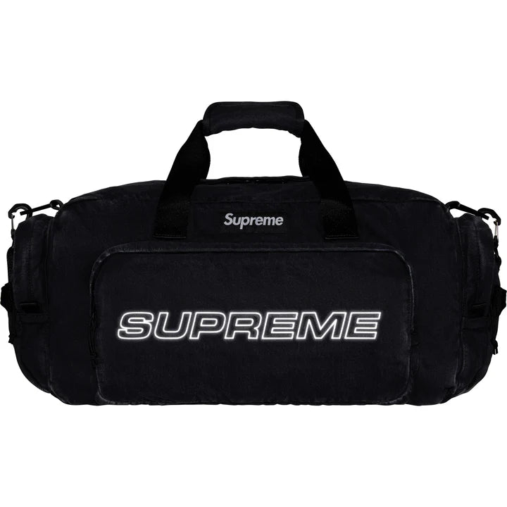 Supreme Black Denim Duffle Bag
