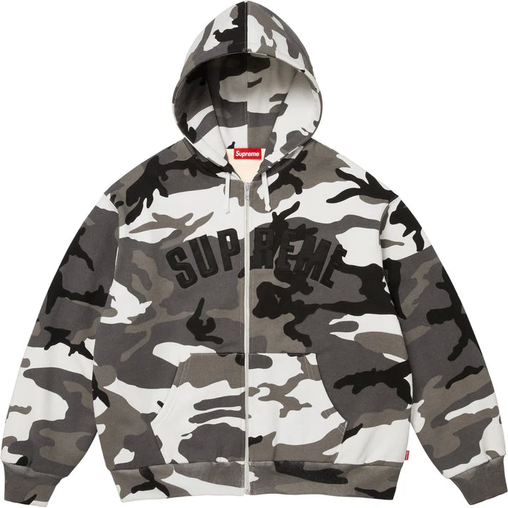 Supreme Snow Camo Arc Thermal Lined Zip Hoodie