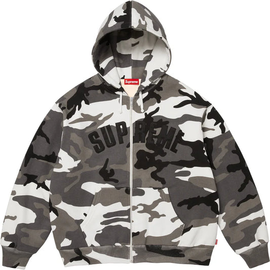 Supreme Snow Camo Arc Thermal Lined Zip Hoodie