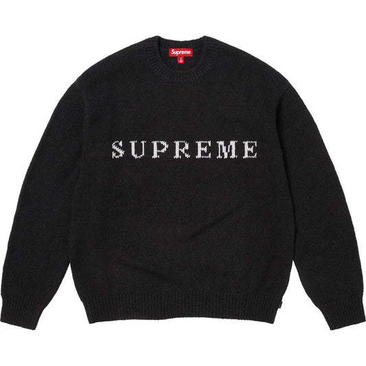 Supreme Black Contrast Logo Sweater