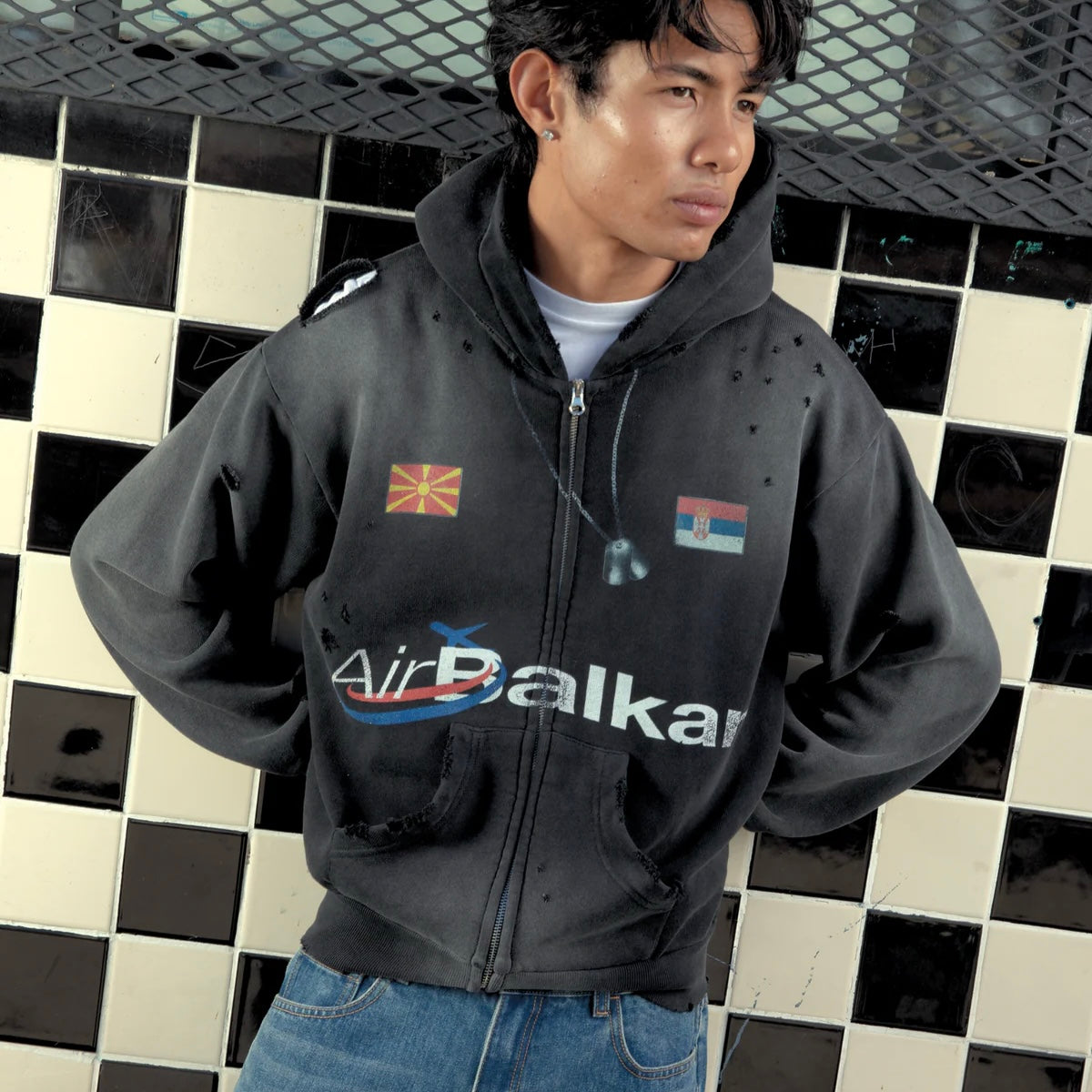 Bravest Studios Black Balkan Zip Hoodie