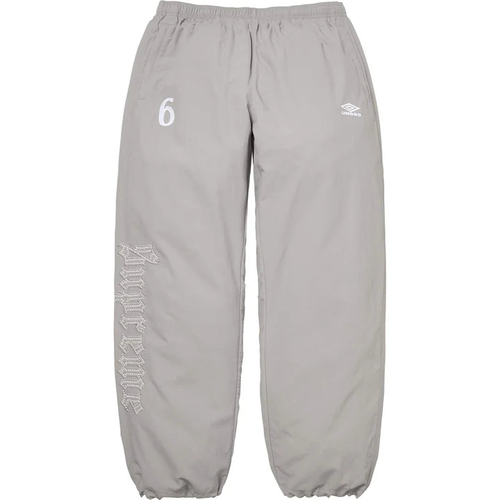Supreme Umbro Light Grey Rhinestone Track Pants