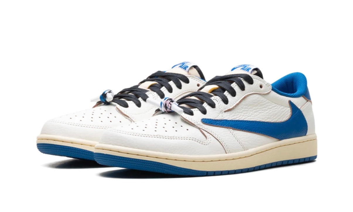 Travis Scott Jordan 1 Low Fragment Sail Military Blue