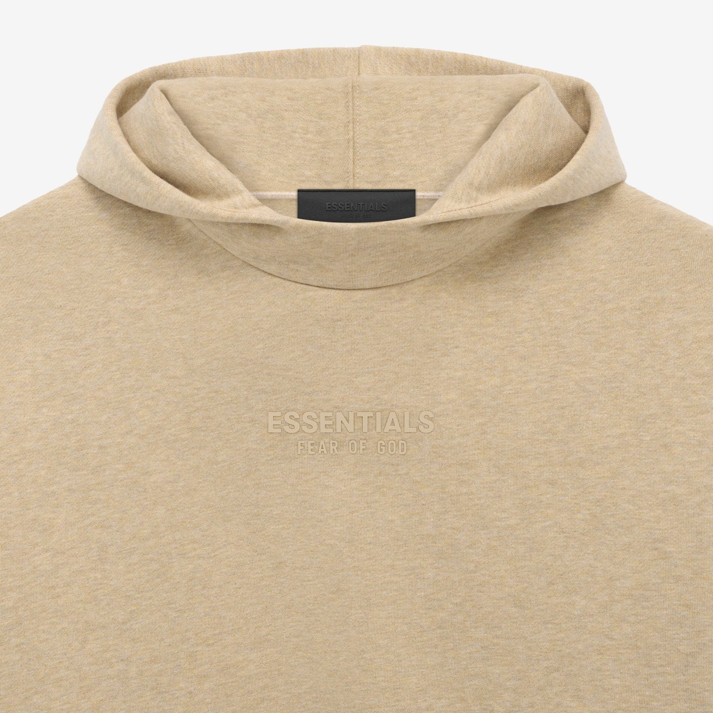 Fear of God Essentials Gold Heather Hoodie Close View