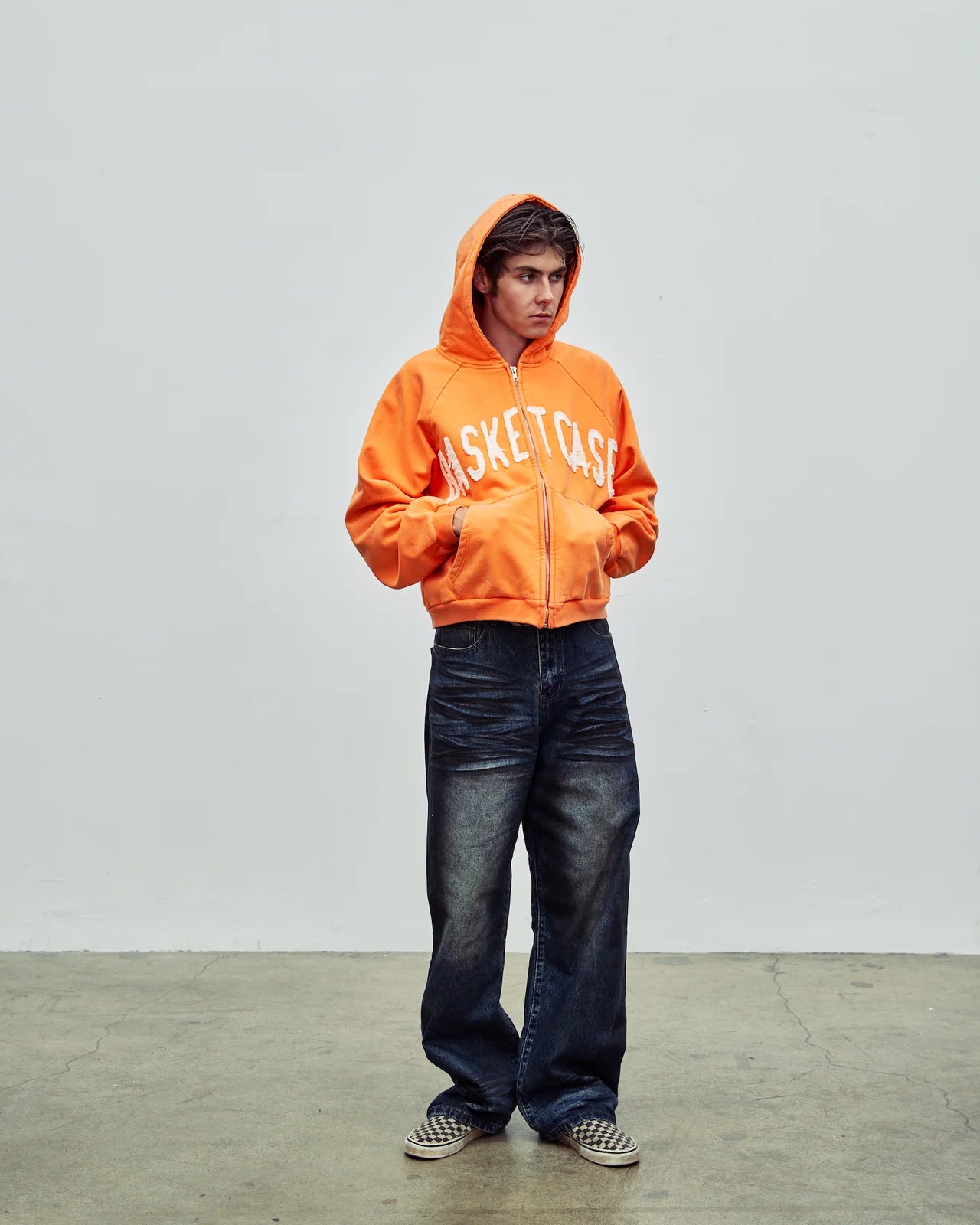 Basketcase Gallery Orange Dweller Zip Hoodie
