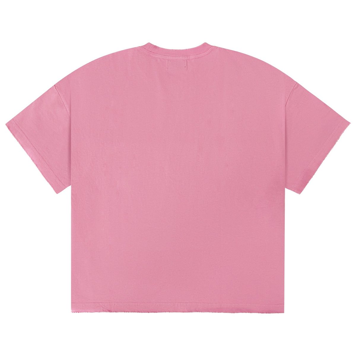 Stile De Amor Pink Cosa Sola T-Shirt, plain back of the pink tee with a ribbed crew collar and short sleeves
