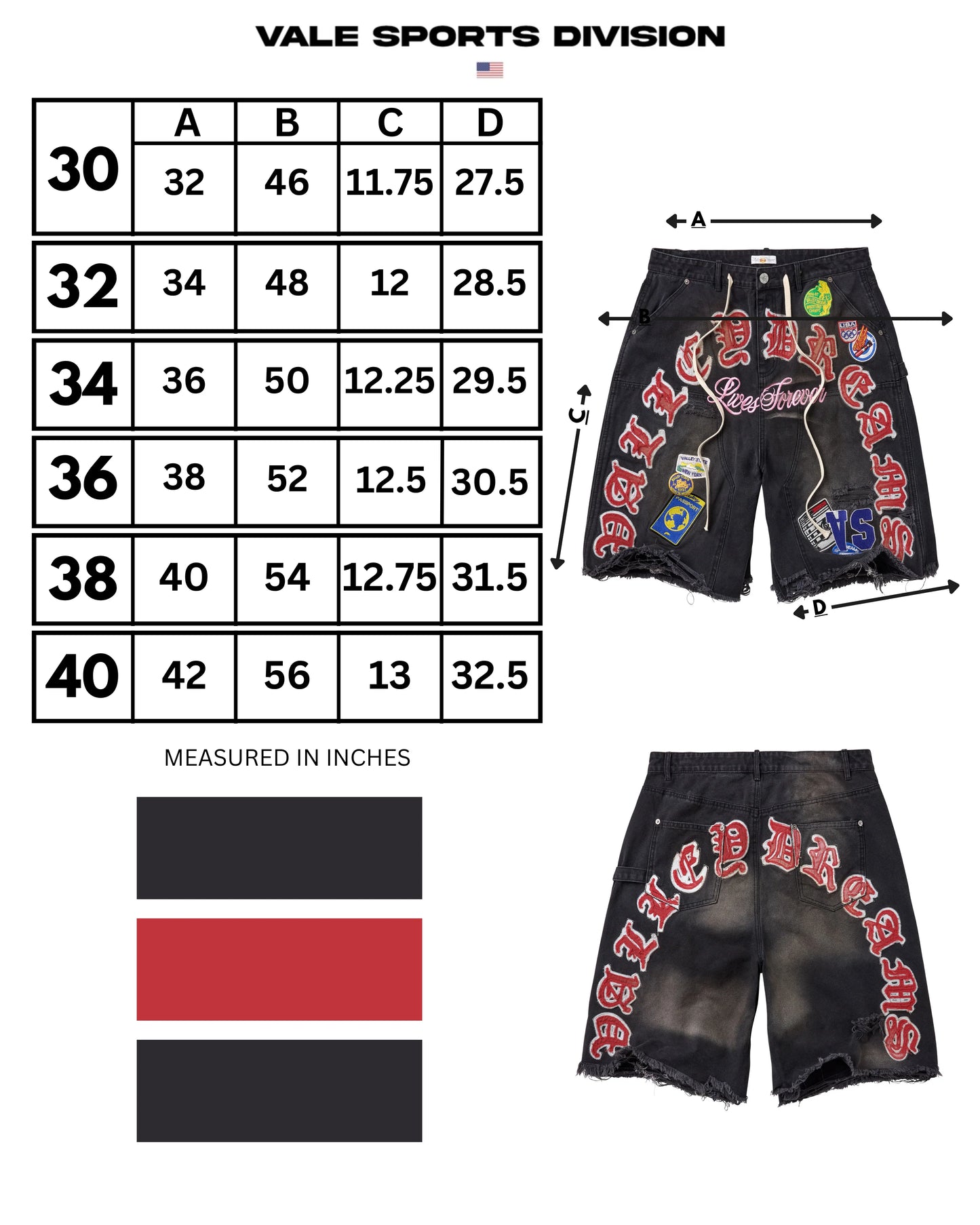 Vale Black Workshop Jorts