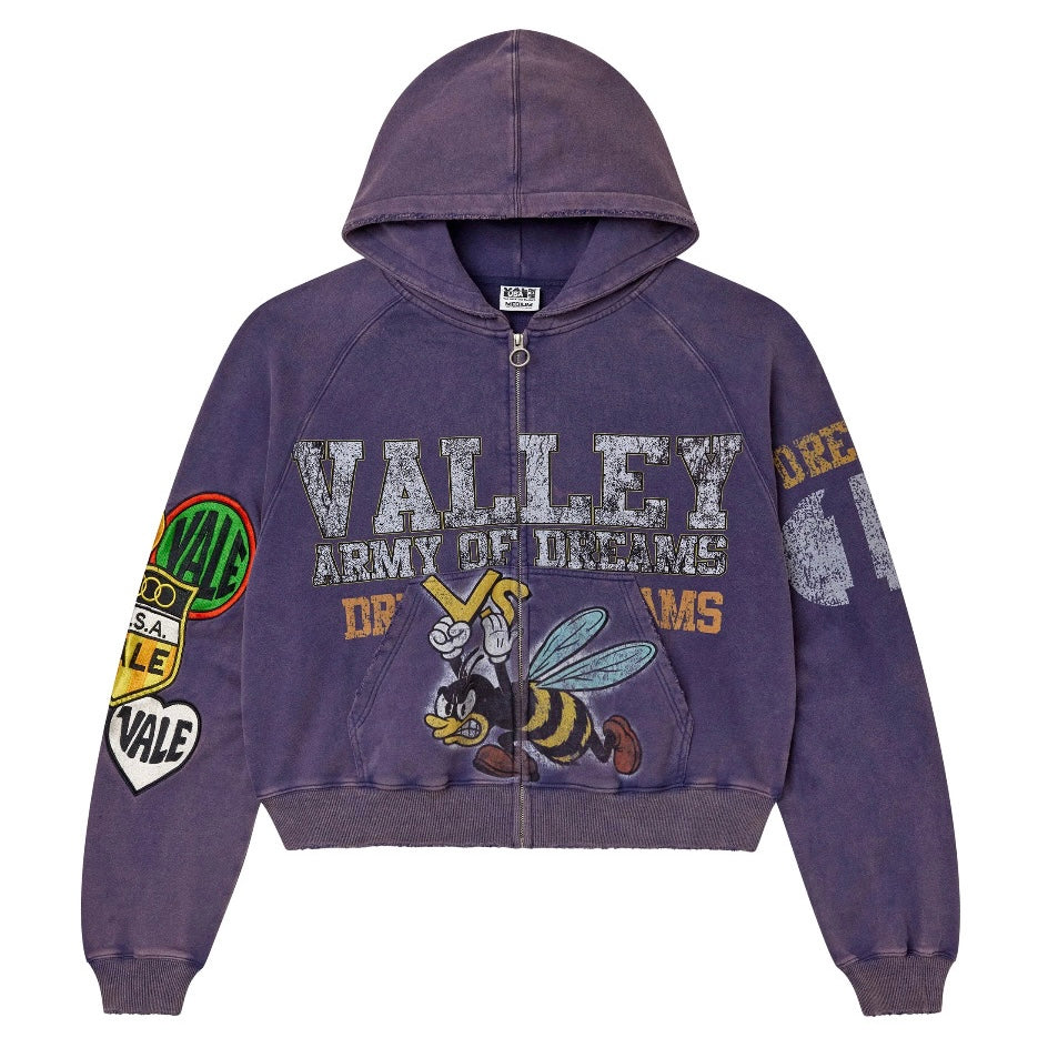Vale Purple Army Zip Hoodie