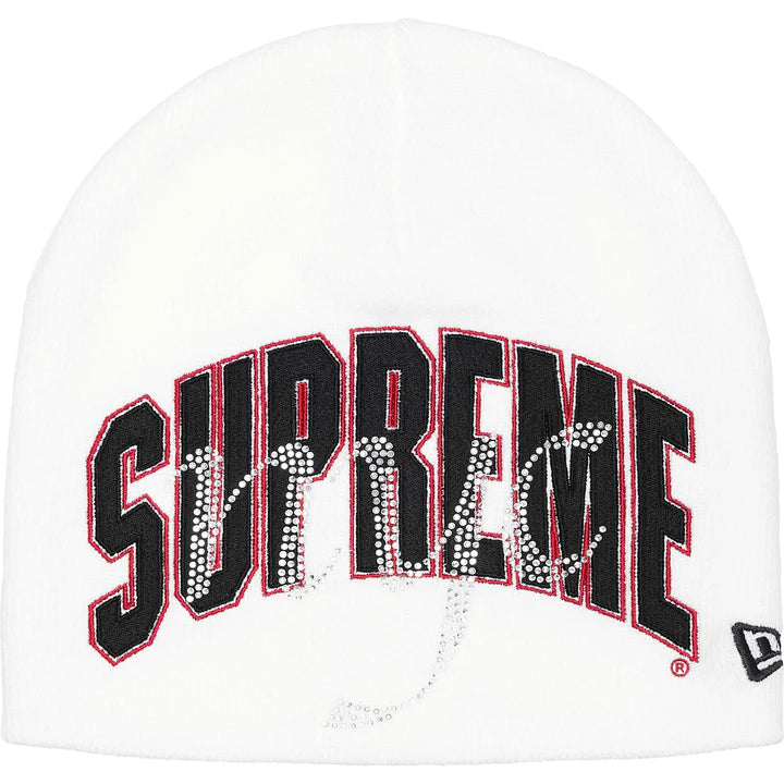 Supreme White New Era Rhinestone Beanie