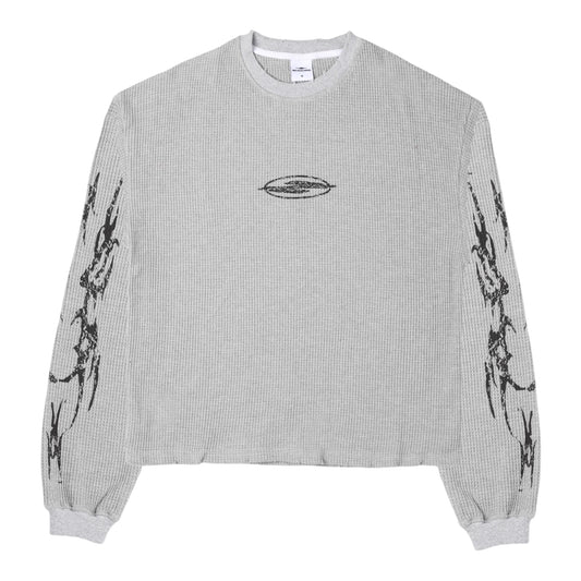 No Feelings Grey Flame Thermal Long Sleeve