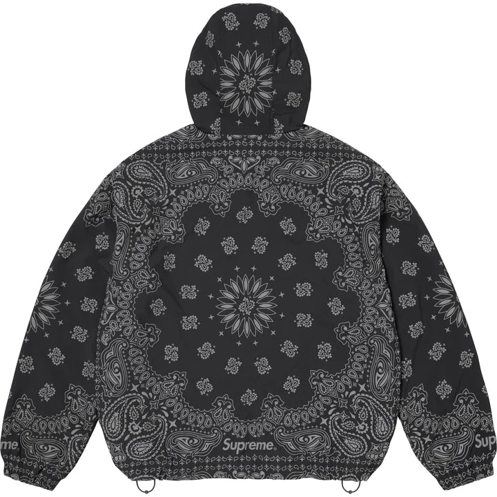 Supreme Black Reflective Bandana Anorak Jacket