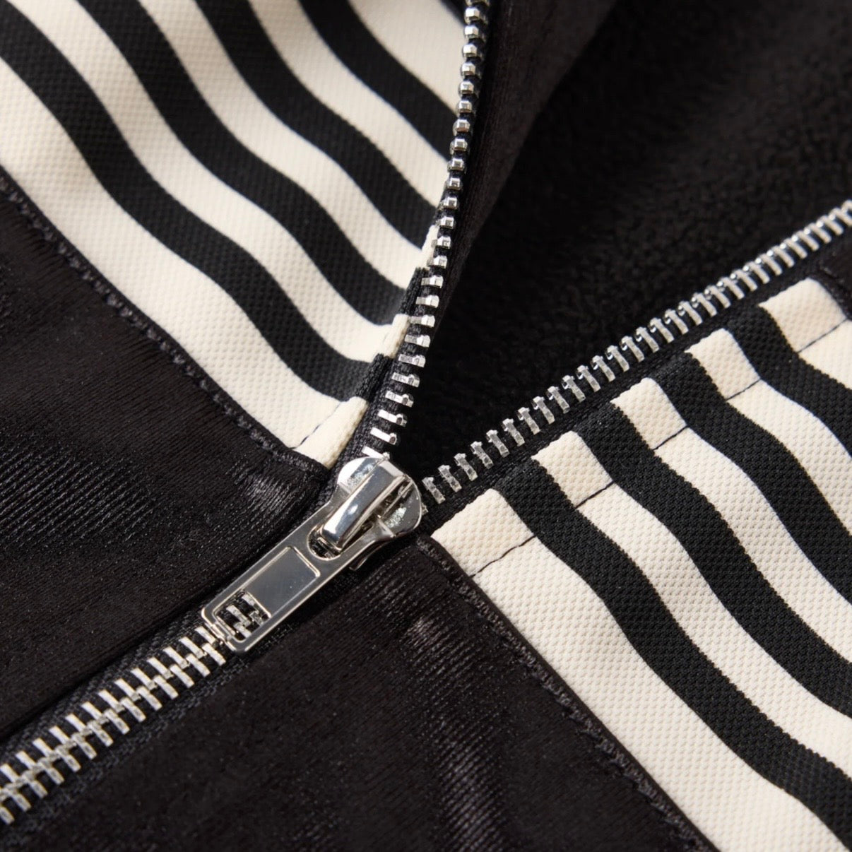 AZVA Black Striped Valley Zip Hoodie