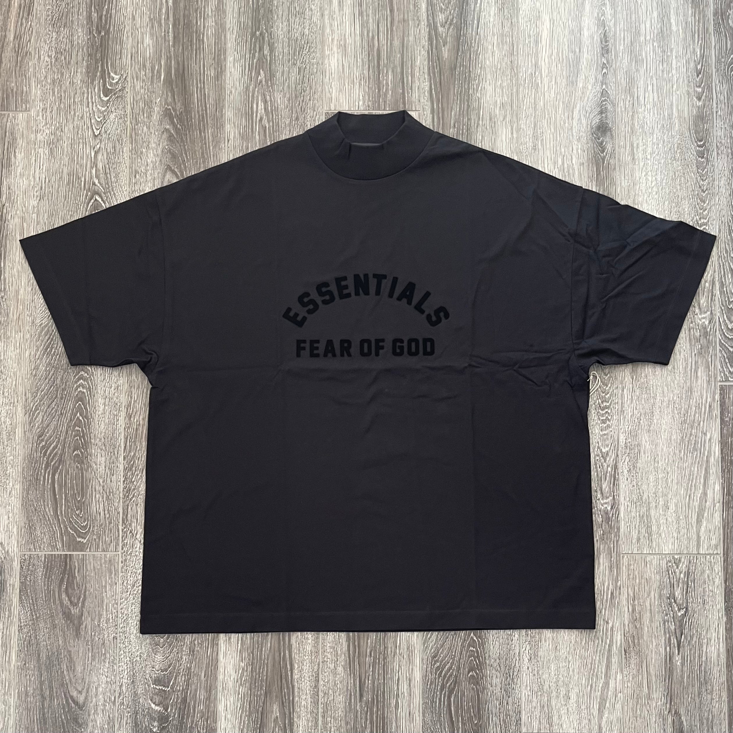 Fear of God Essentials Jet Black T-Shirt – Soles District