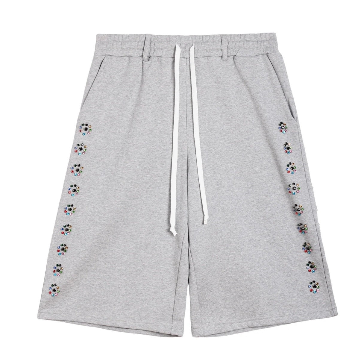 AZVA Grey Crystal Blossom Shorts