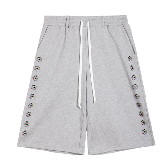 AZVA Grey Crystal Blossom Shorts